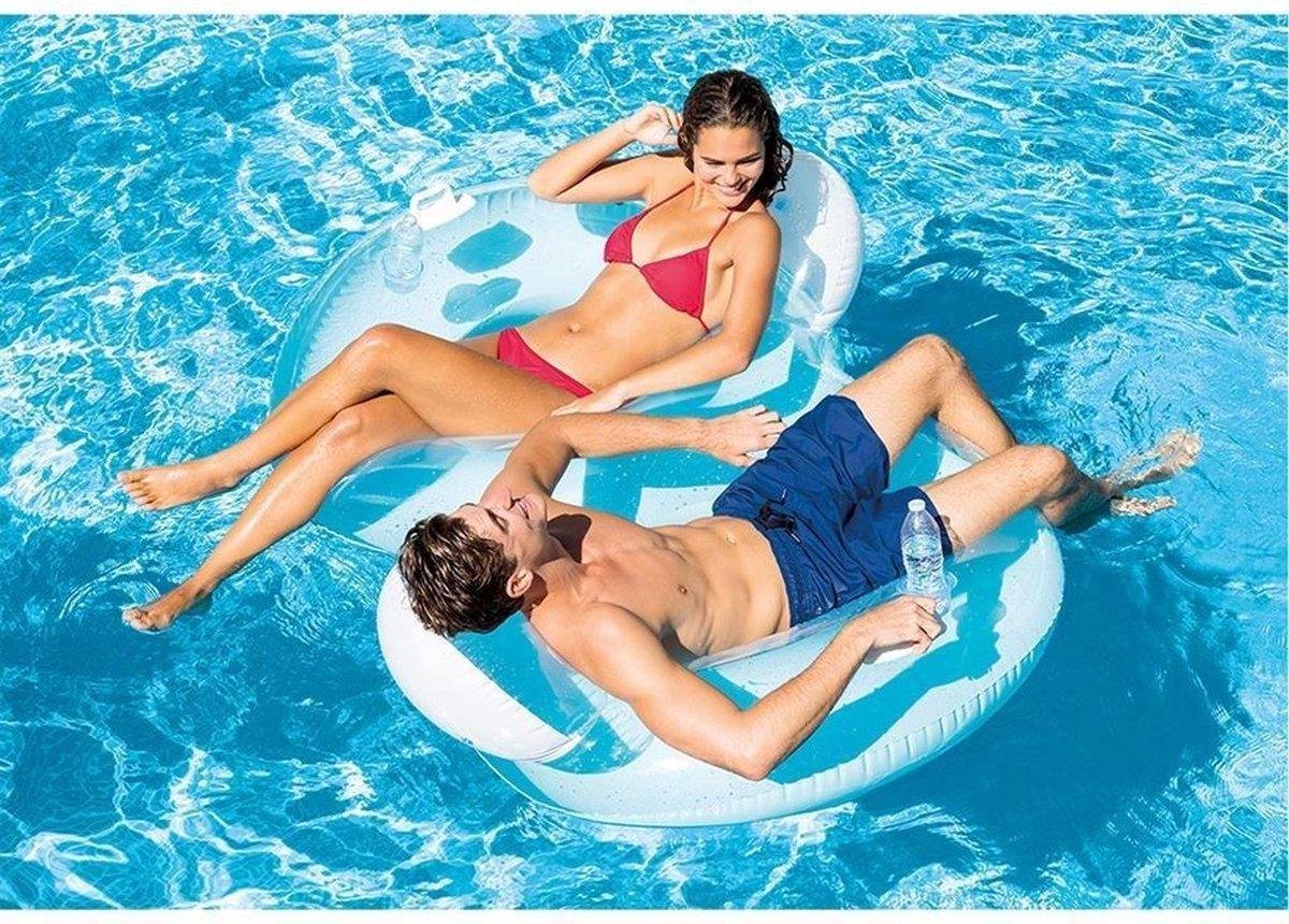 Intex double pillow-back lounge 198x117cm - zwembadstoel