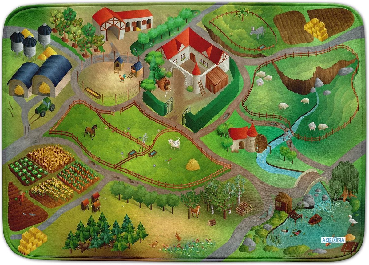 Achoka Speelkleed Farm Us Connect 100 X 150 Cm