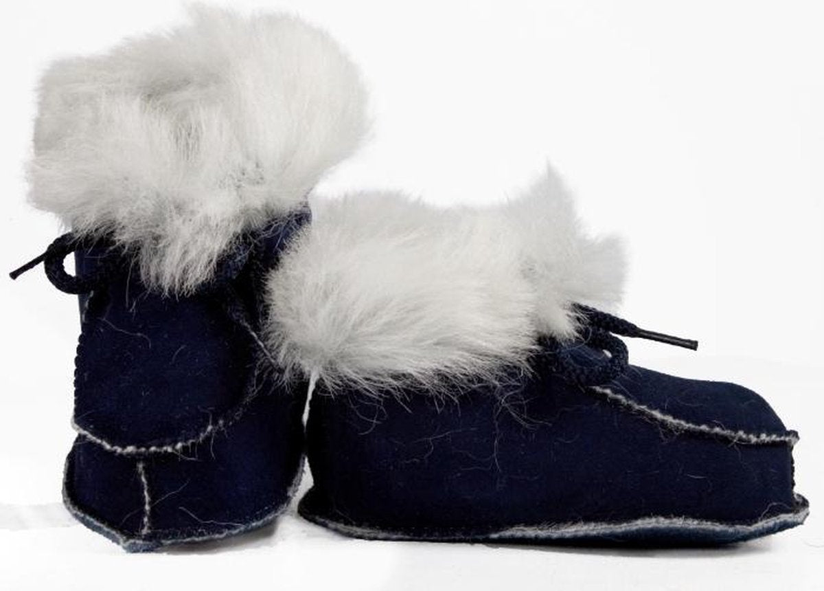 Bernardino® - Baby slofjes - Donkerblauw - Unisex - Maat 18