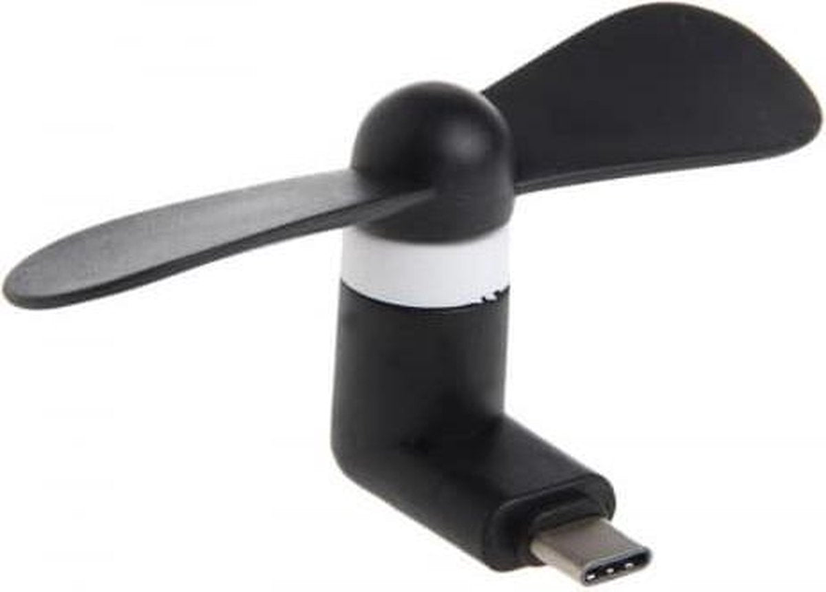 Smartphone ventilator 3 in 1 | Micro-USB | Lightning | USB-C – zwart