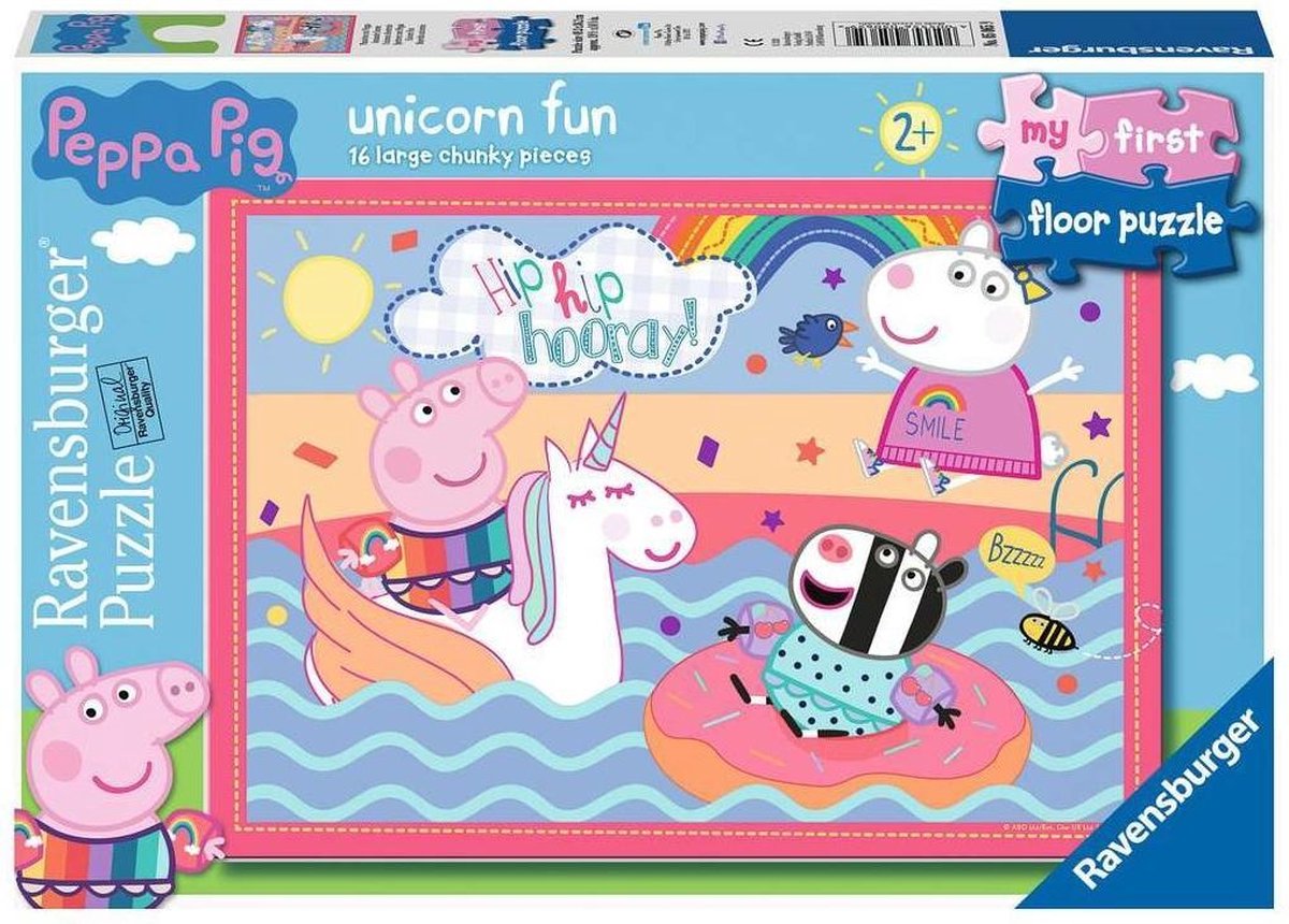 Peppa Pig vloerpuzzel  Unicorn - 16 stukjes - 49x36cm
