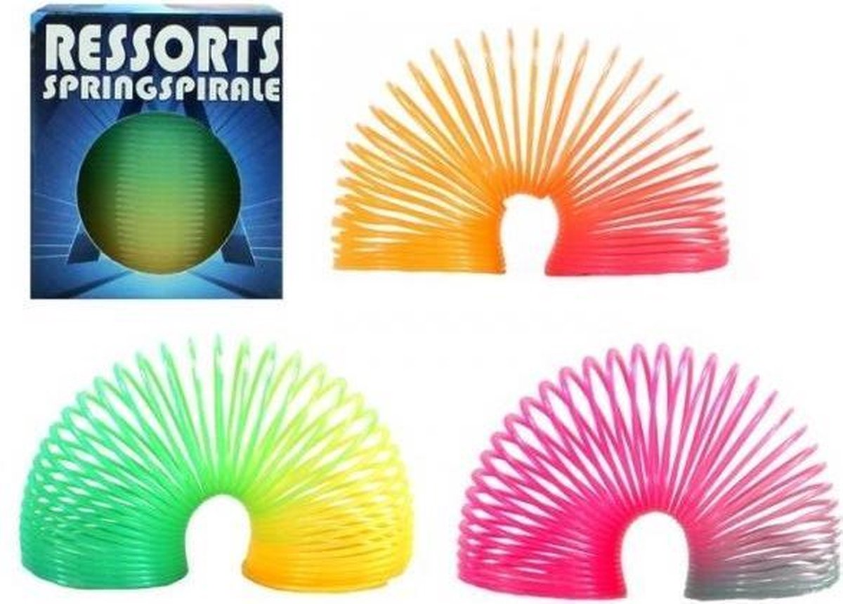 Regenboog spiralen 24 stuks - Small in doos Ø 4 CM - uitdeelcadeautjes