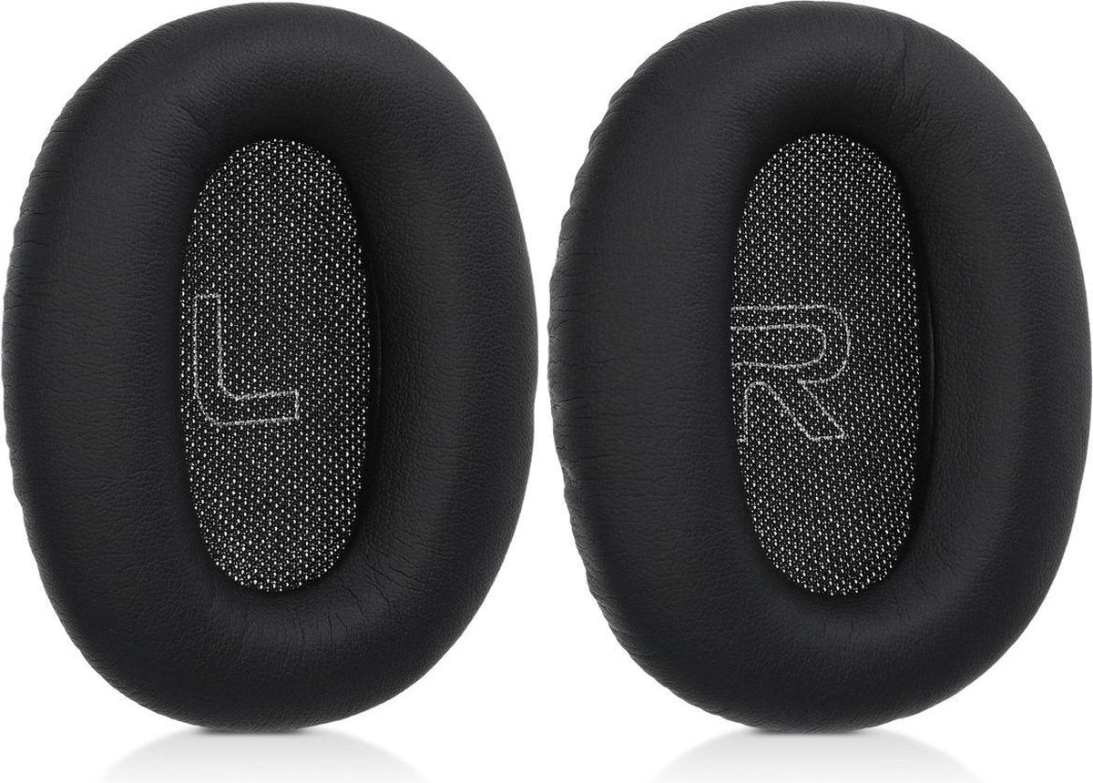 kwmobile 2x oorkussens voor Edifier W820BT koptelefoons - imitatieleer - voor over-ear-koptelefoon - zwart