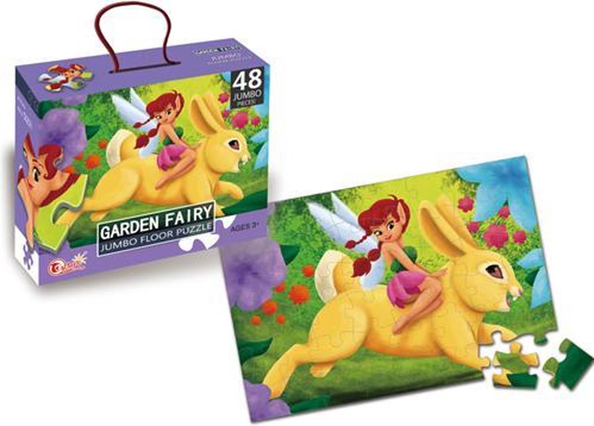 Jumbo Puzzel Kind | Puzzel Vloerpuzzel | Puzzel Konijn | Vloerpuzzel kinderen 3 jaar | Kinderpuzzel – Vloerpuzzel – 48 stukjes | 90 cm x 60 cm