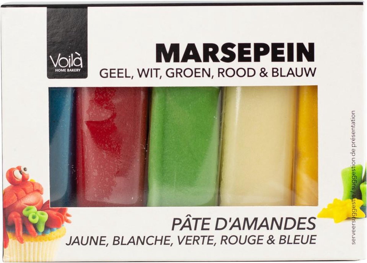 Voila Home Bakery | Marsepein 5 kleuren (blauw