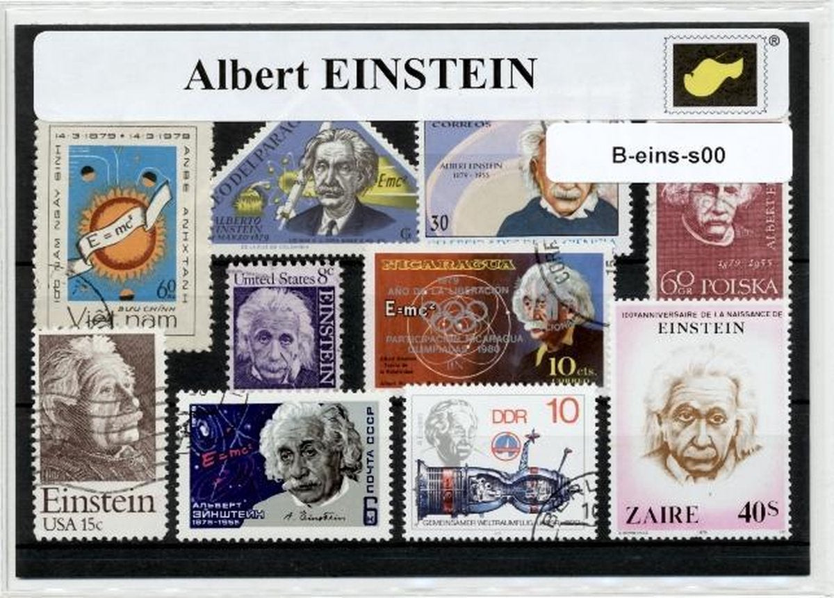 Albert Einstein – Luxe postzegel pakket (A6 formaat) : collectie van verschillende postzegels van Albert Einstein – kan als ansichtkaart in een A6 envelop. Authentiek cadeau - kado - geschenk - kaart - natuurkunde - fysica - wetenschapper - duits