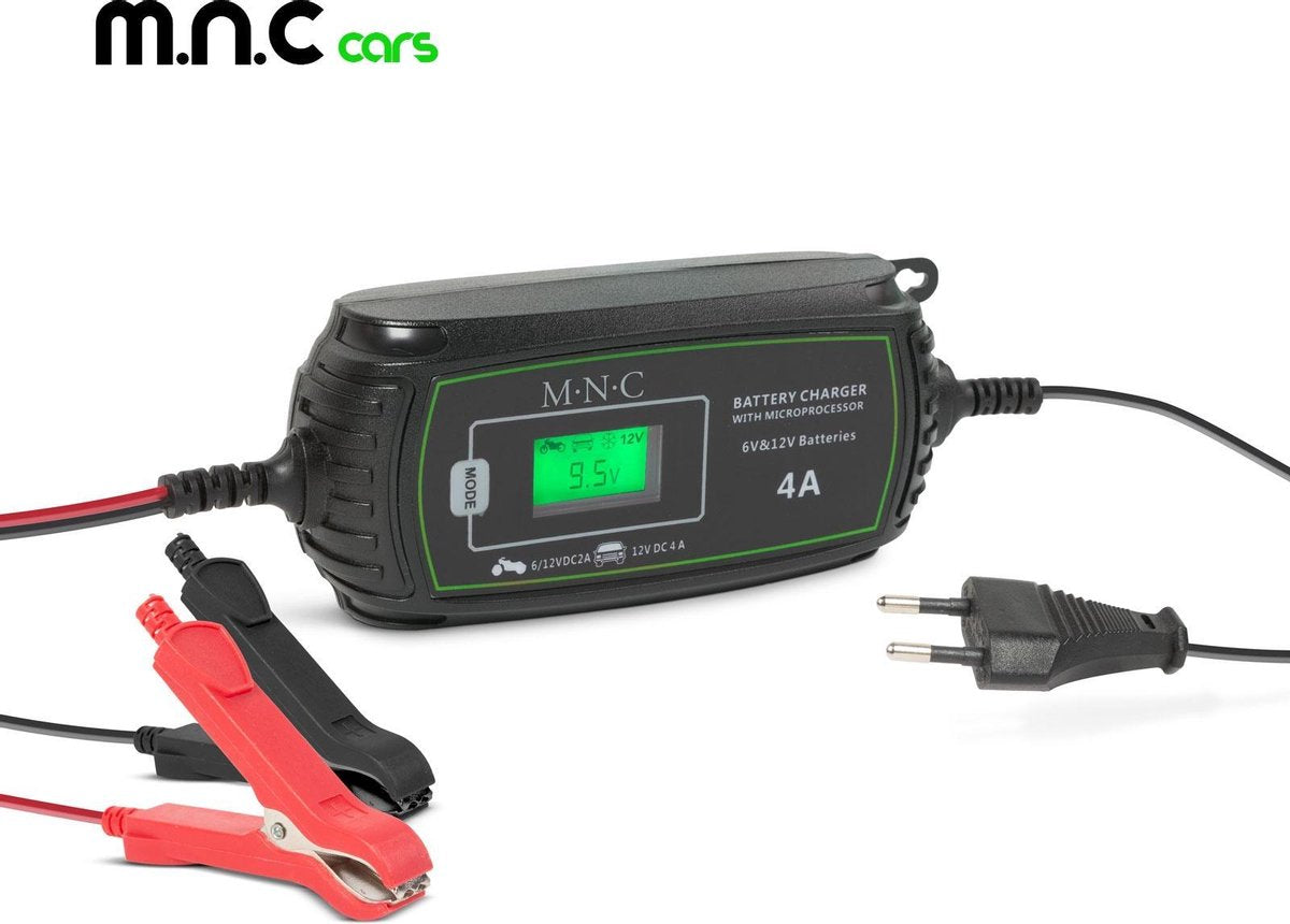 MNC Cars Pro Automatisch Autolader Met Microprossesor Voor Auto & Moter - 230V - 4A