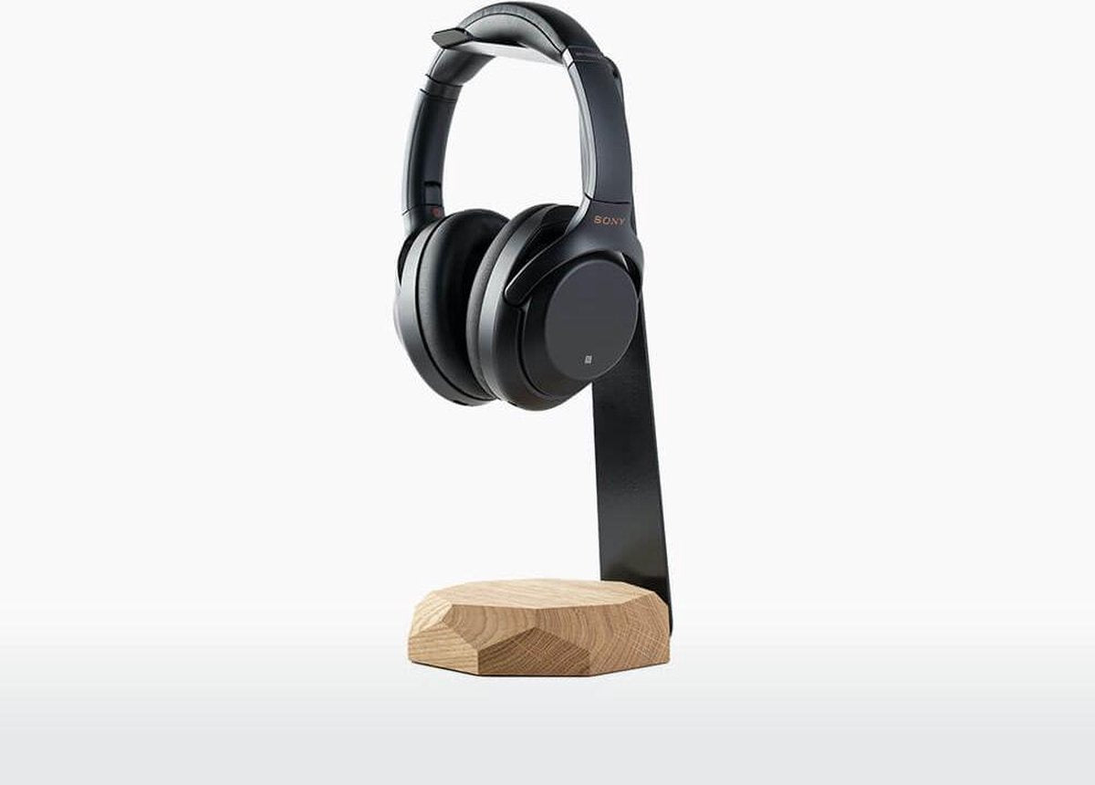 Oakywood 2-in-1 Koptelefoonhouder & Oplader - Eikenhout