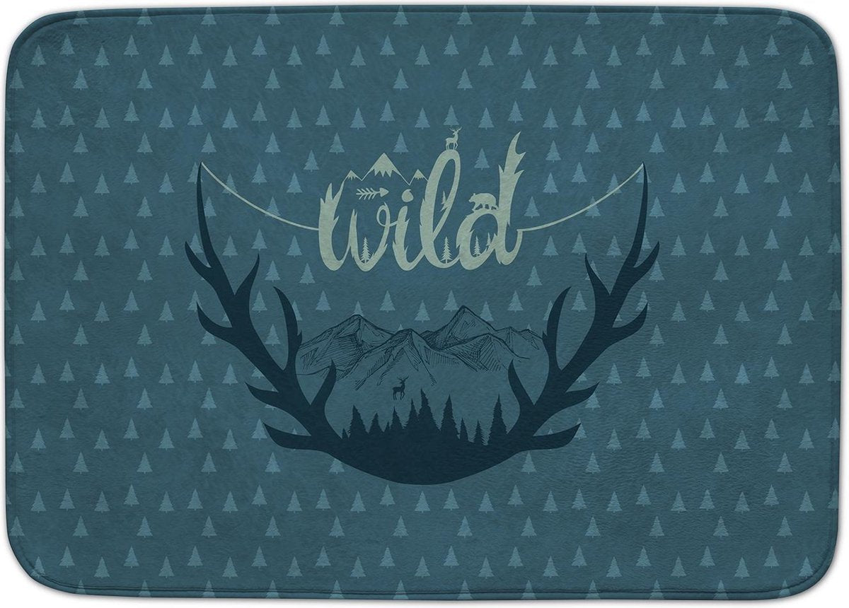 Achoka Speelkleed Wild Decomat 100 X 150 Cm Blauw