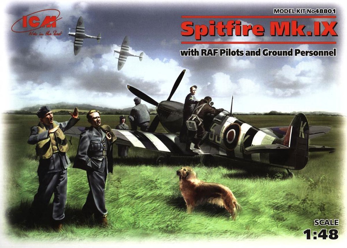 ICM Spitfire Mk.IX with RAF Pilots and Ground Personnel + Ammo by Mig lijm