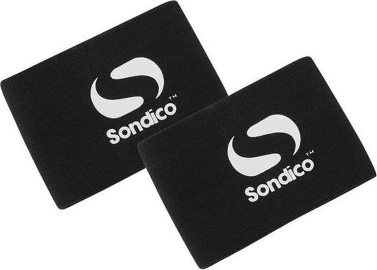 Sondico - scheenbeschermer bandjes - voetbal - 1 Maat - Zwart/Wit