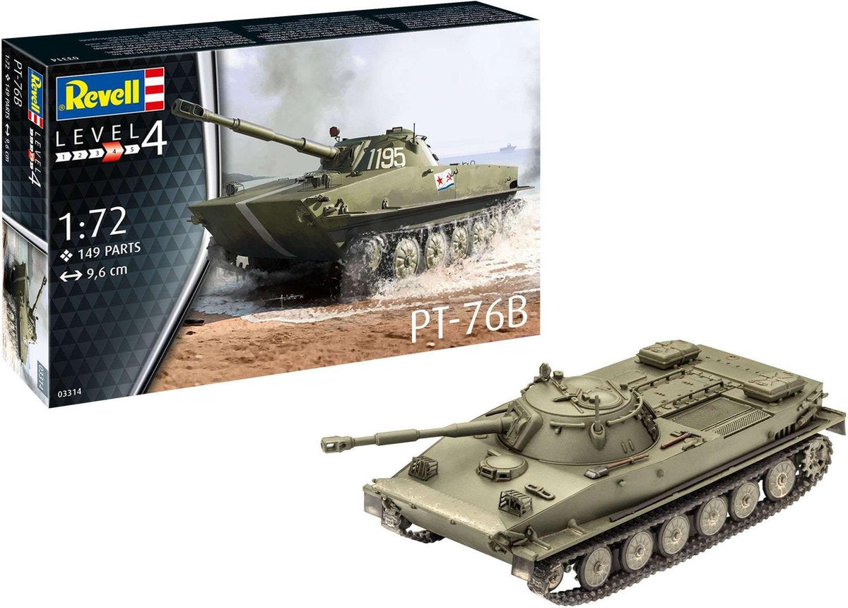 1:72 Revell 03314 PT-76B Tank Plastic kit
