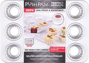 Wham PushPan Cupcake Mini - Aluminium - Rechthoekig - 12 stuks