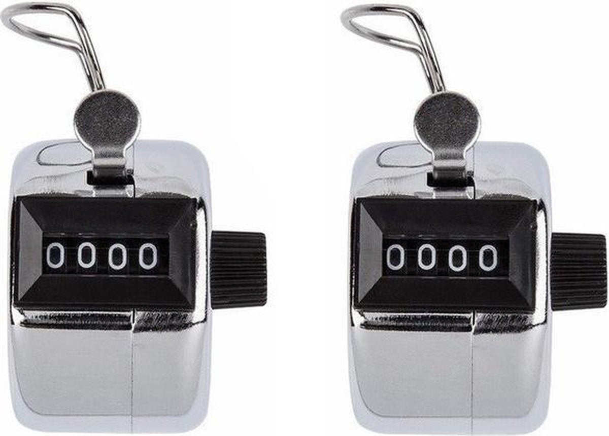 2x stuks Metalen handtellers van 5 cm