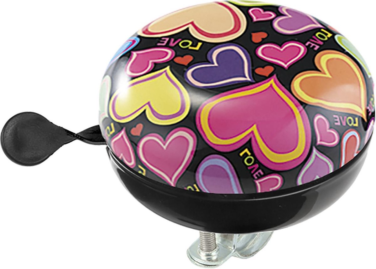 M-wave Fietsbel Ding-dong Hearts 80 Mm Multicolor