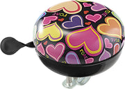 M-wave Fietsbel Ding-dong Hearts 80 Mm Multicolor