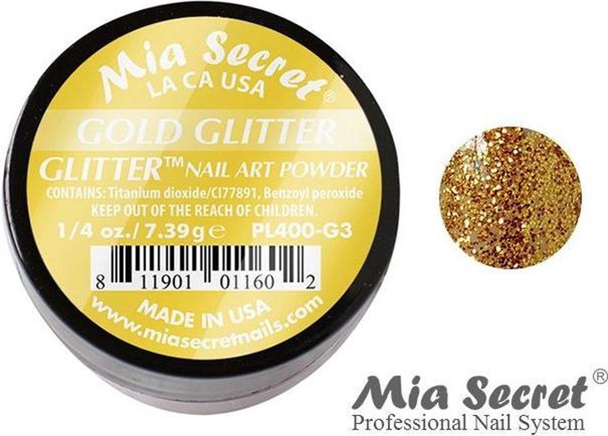 Glitter Acrylpoeder Gold