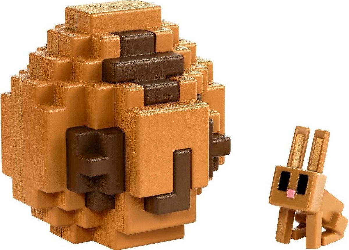 Mattel Verassingsei Minecraft Rabbit 6 Cm Bruin 2-delig