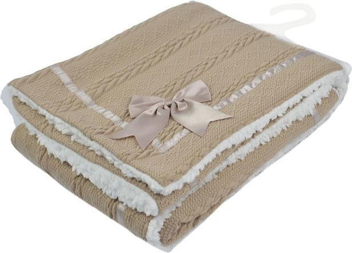 Soft Touch Deken Cheveron Junior 75 X 90 Cm Polyester Bruin