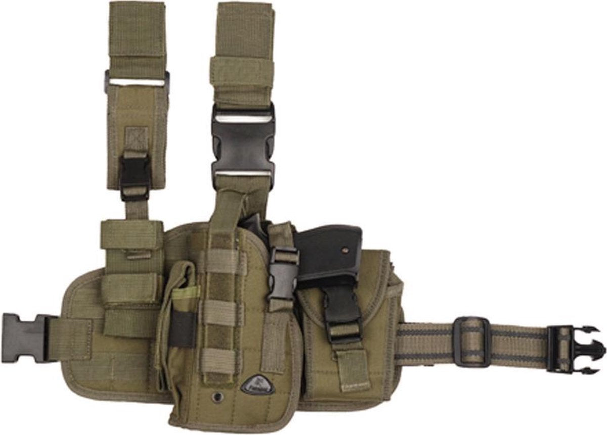 Molle beenholster linkshandig groen