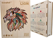 Leeuwenkoning - Houten Puzzel Volwassenen - Jigsaw puzzels - A3 formaat