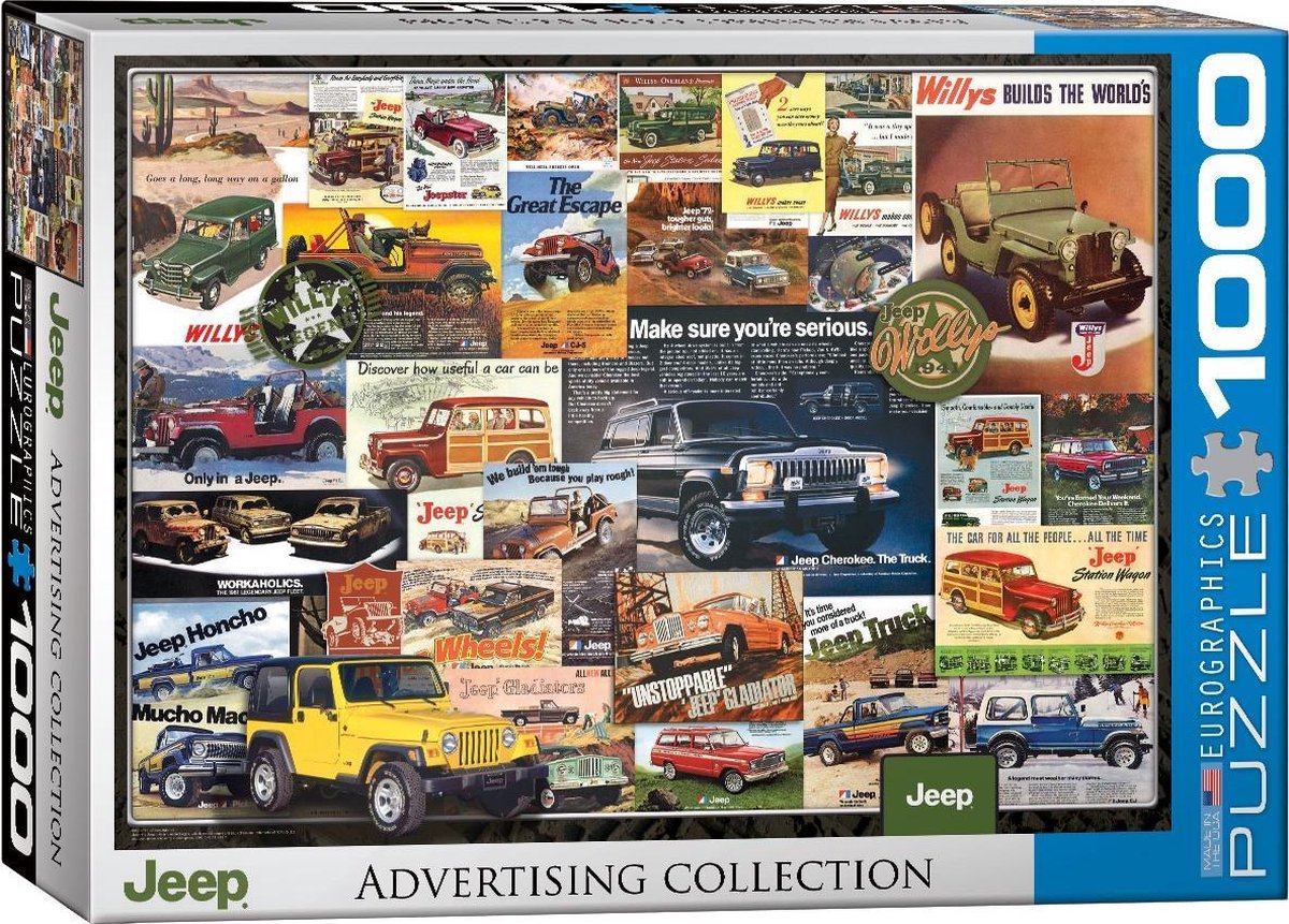 Eurographics puzzel Jeep Advertising Collection - 1000 stukjes