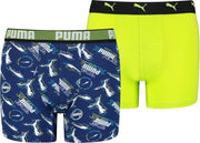 Puma - Boys Alpha Print Boxer - Geel - Kinderen - maat  140