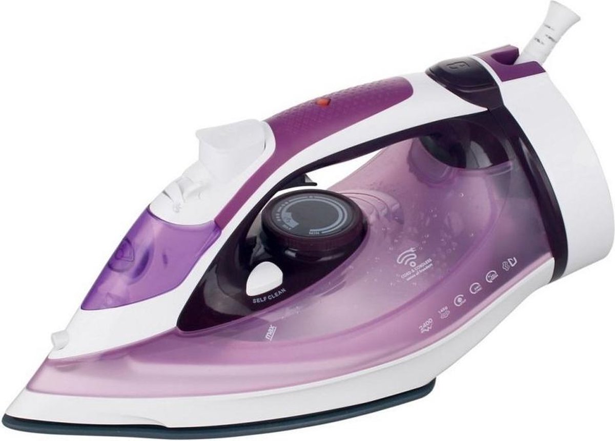 Emerio SI-123338 Snoerloos Strijkijzer Paars/Wit