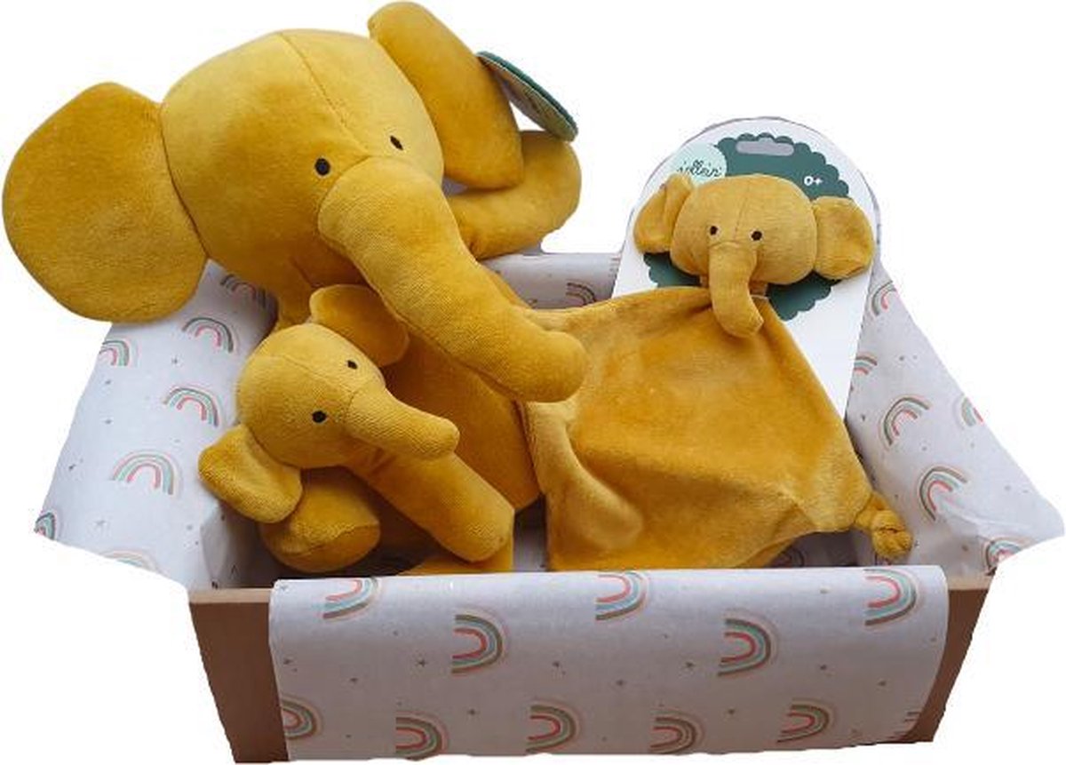 Cadeaudoos Olifant - Geel