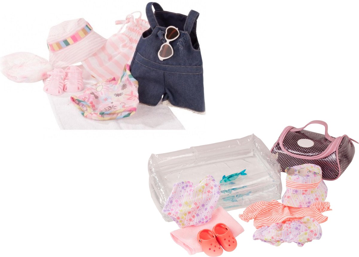 Götz poppenkleding zomerset 16 delig voor pop van 42cm