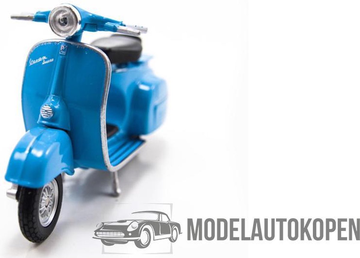 Vespa 150CC (Blauw) 1/18 Welly - Modelscooter - Schaalmodel - Model scooter - Schaal model