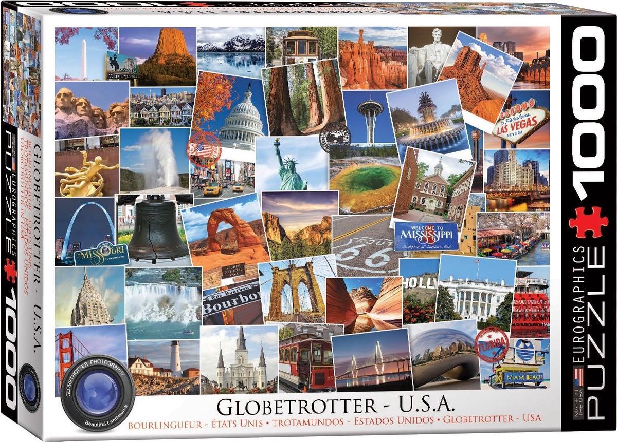 Puzzel - Globetrotter USA (1000)