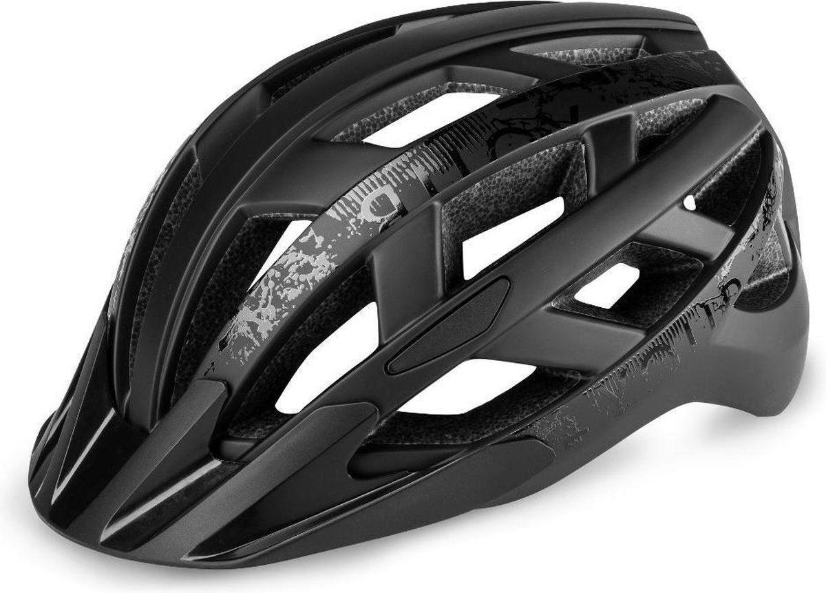R2 Lumen Fietshelm Zwart Grijs M (55 - 58 cm)
