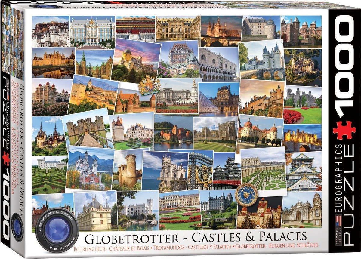 Eurographics puzzel Globetrotter Castles and Palaces - 1000 stukjes