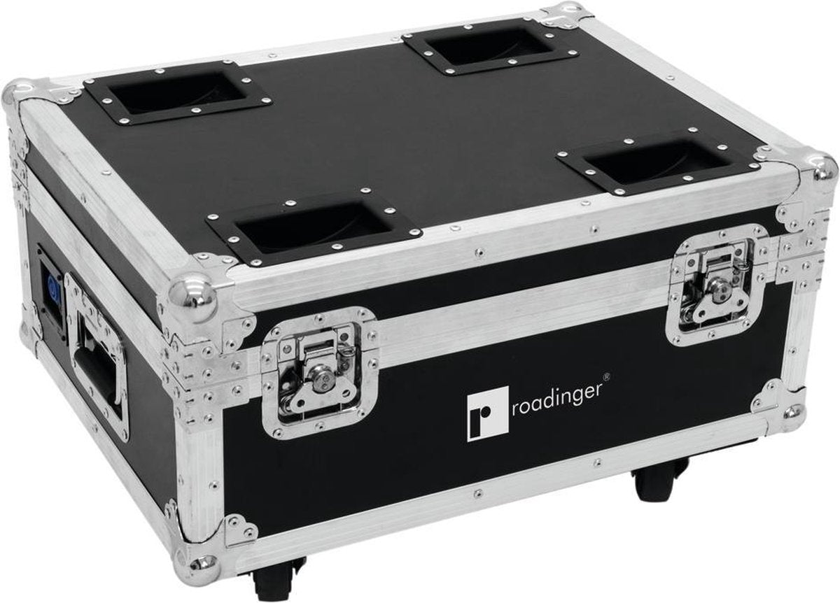 ROADINGER Flightcase 4x AKKU UP-4 QuickDMX with charging functio