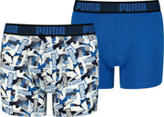 PUMA  LOGO AOP  2P ECOM Jongens Boxershort - Maat 122/128
