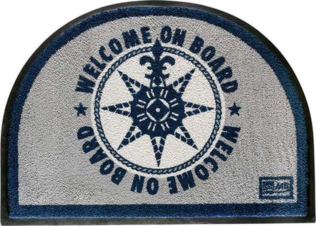 Marine Business nautische blauwe Deurmat Welcome on board 70 x 50 cm