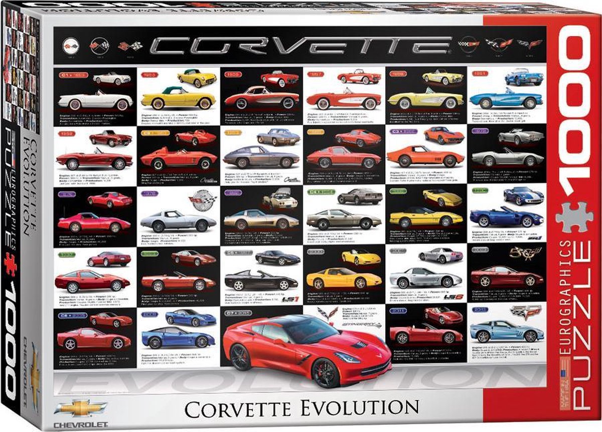 Eurographics Corvette Evolution 1000pcs Legpuzzel 1000 stuk(s)