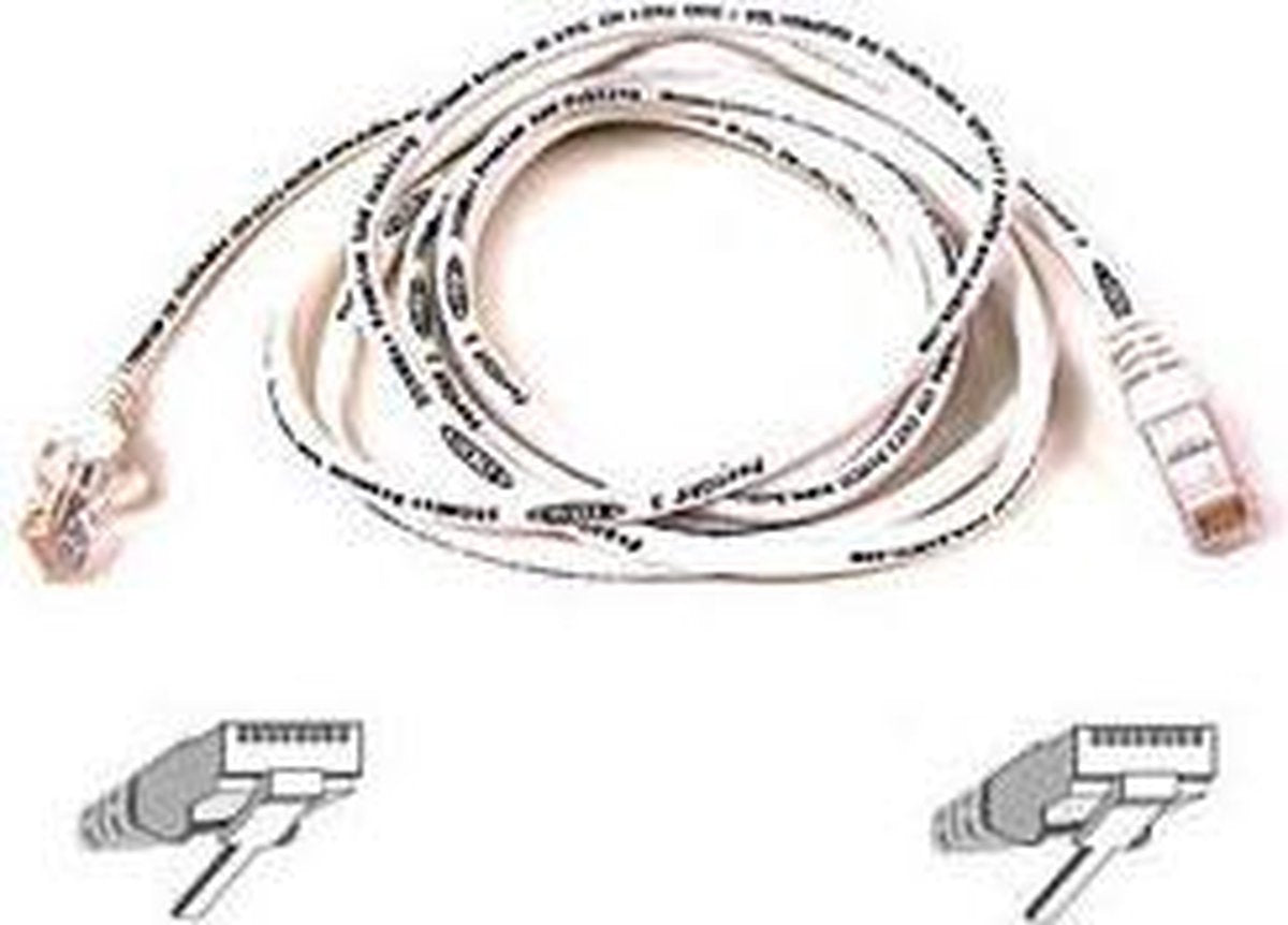 Belkin Cable patch CAT5 RJ45 snagless 0.5mWhite
