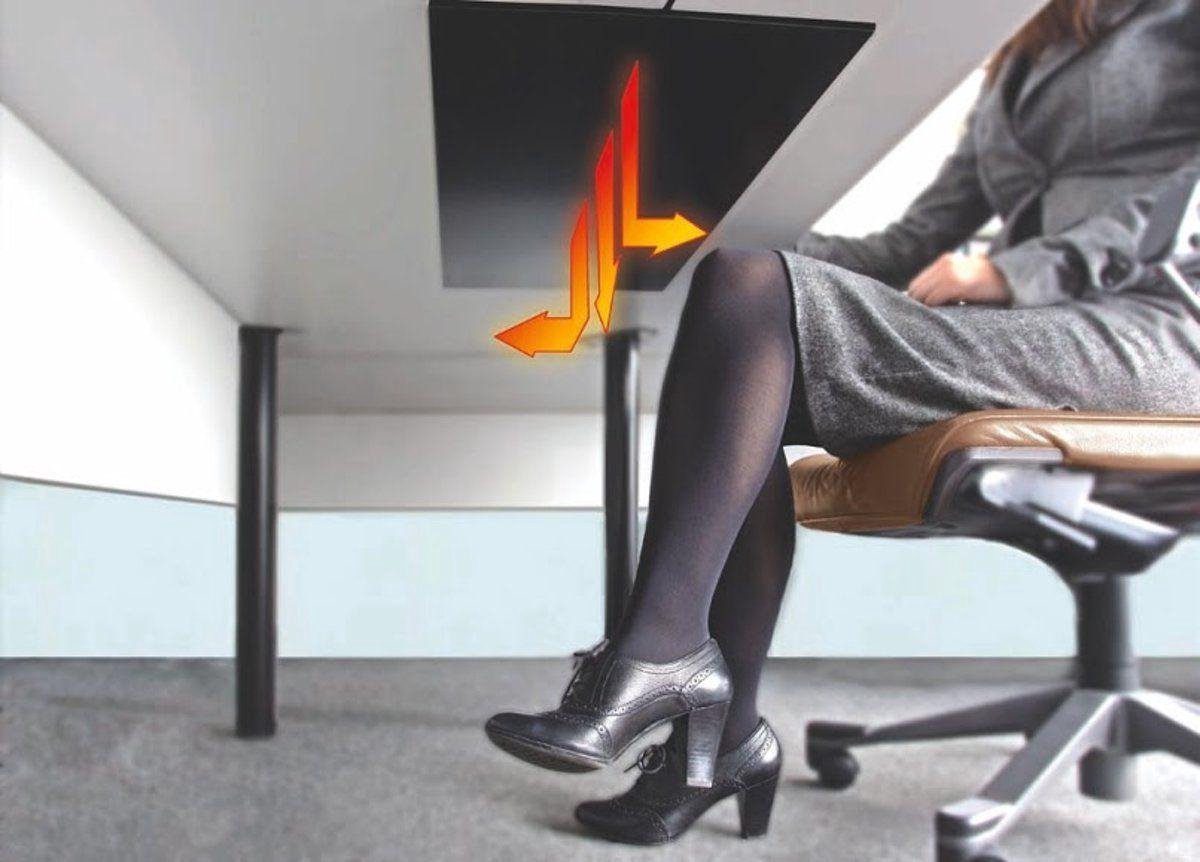 Dimbare verwarmer onder het bureau of tafel (infrarood)
