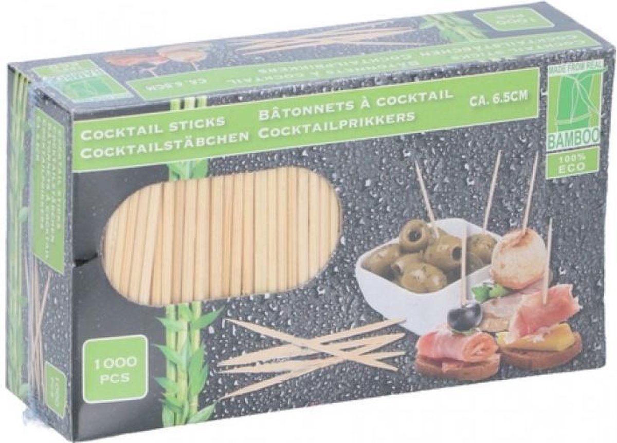 Tom Cocktailprikkers 1000 Stuks 65x2