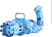 GatLing Bellenblaas Machine Pistool Camouflage Blauw Bubble Gun
