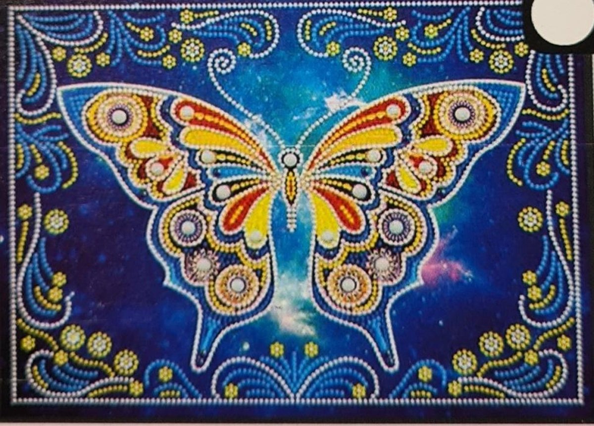 Diamond painting 'Glow in the Dark' 25x35 | vlinder | NIEUW | Glow in the dark