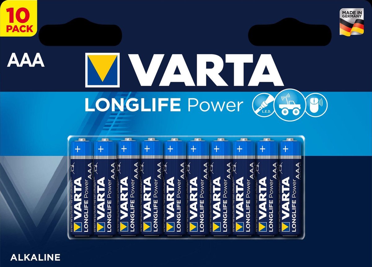 Varta Longlife Power AAA Batterijen - 10 stuks