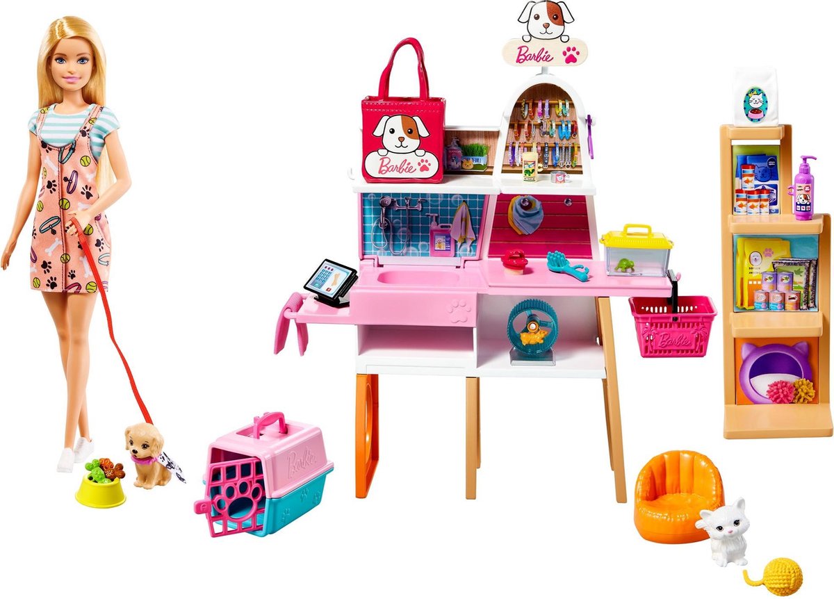 Barbie Dierenwinkel Speelset