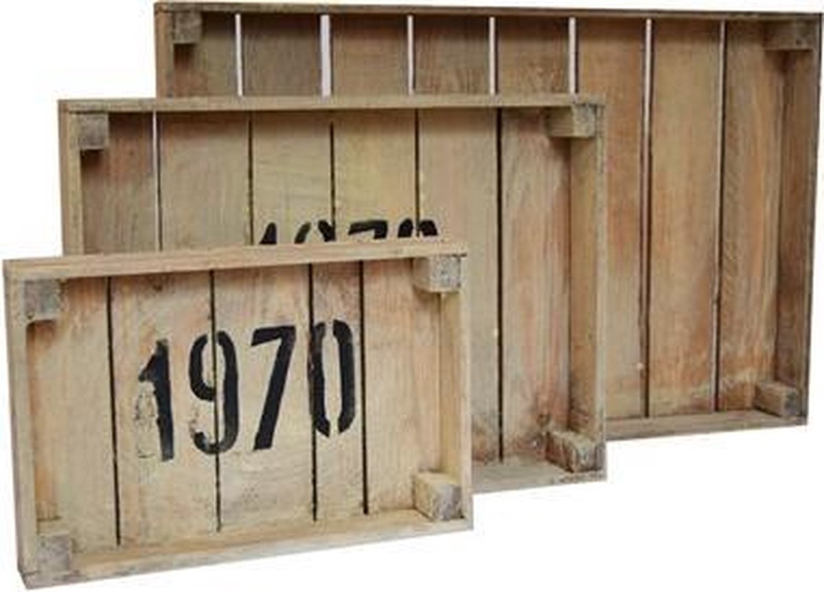 Set dienbladen 1970 laag