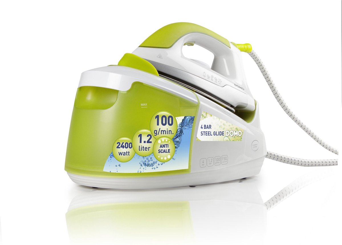 DO7089S Steam generator 4 bar 100g/min RVS strijkzool groen