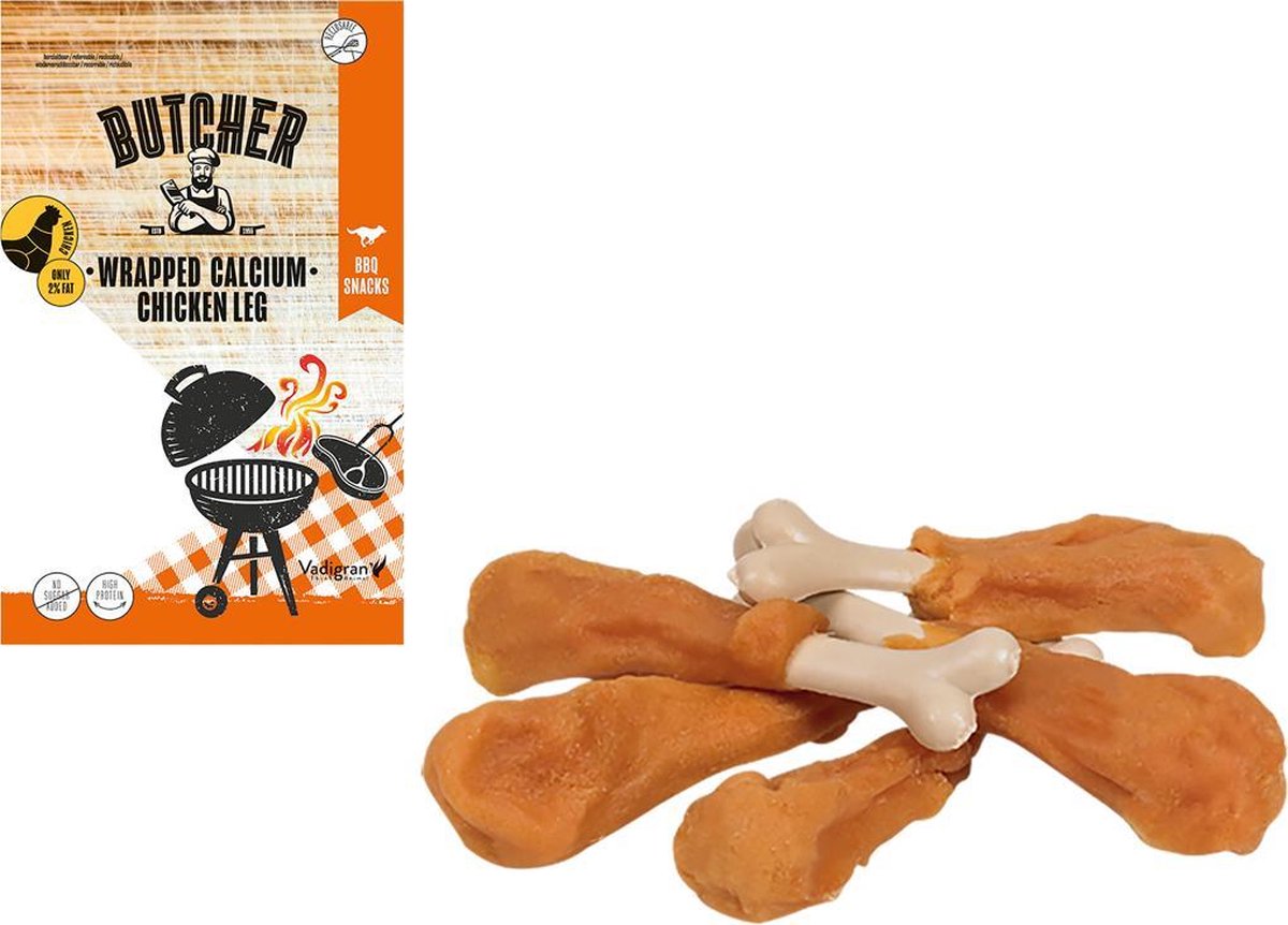 Vadigran Hondensnacks Wrapped Calcium Chicken Leg - 850 gr