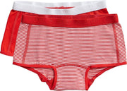 Ten Cate - Meisjes - 2-Pack Shorts Mint  - Rood - 98/104