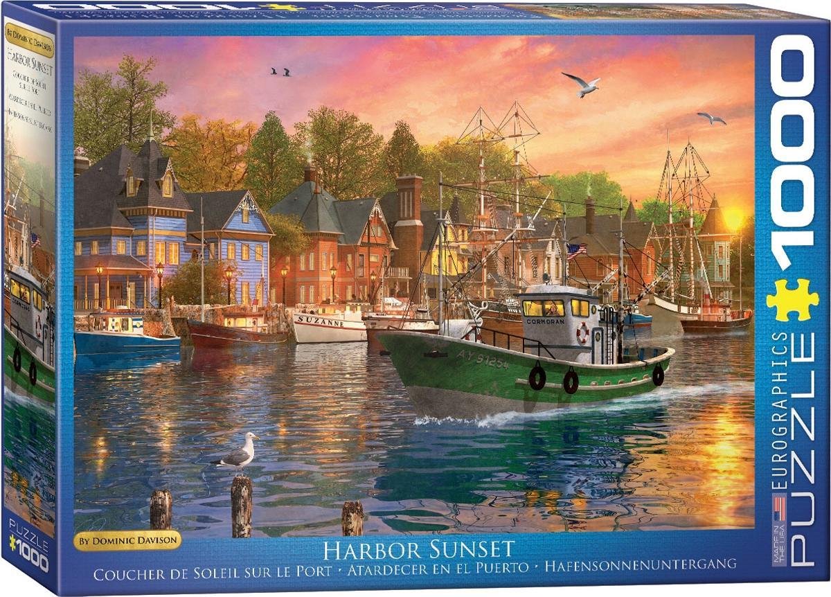 Eurographics puzzel Dominic Davidson - Harbor Sunset 1000 stukjes